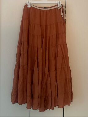 Mlle Gabrielle full tiered maxi skirt M